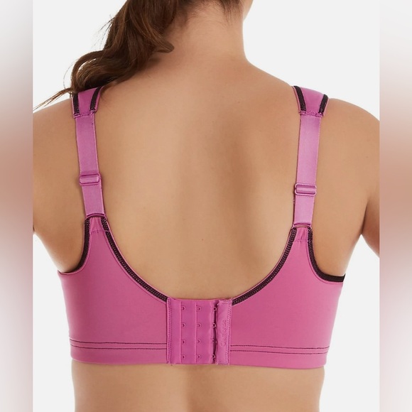 New Glamorise 46DD Bra High Impact Sports Bra Elite Performance Pink Underwire - Picture 2 of 16